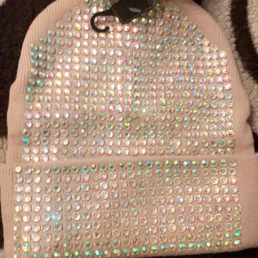 Pink rhinestone hat